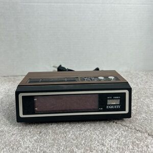 Black and Woodgrain‎ Digital Alarm Clock
